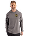 LAFC Cutter & Buck Prospect Recycled Featherlight Stretch Mens Hooded Pullover Elemental Grey Front Thumbnail Image