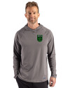 View image 4: Austin FC - Cutter & Buck Prospect Recycled Featherlight Stretch Mens Hooded Pullover Elemental Grey Front