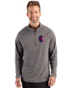 St. Louis City SC Cutter & Buck Prospect Recycled Featherlight Stretch Mens Quarter Zip Elemental Grey Front Thumbnail Image
