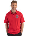 New York Red Bulls Cutter & Buck Prospect Recycled Featherlight Stretch Mens Sport Polo Red Front Thumbnail Image