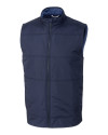 View image 9: Cutter & Buck Stealth Recycled Hybrid Quilted Mens Big & Tall Windbreaker Vest Liberty Navy Mannequin