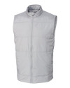 Cutter & Buck Stealth Recycled Hybrid Quilted Mens Big & Tall Windbreaker Vest Polished Medium Gray Mannequin Thumbnail Image