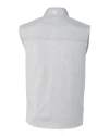 Cutter & Buck Stealth Recycled Hybrid Quilted Mens Big & Tall Windbreaker Vest Polished Medium Gray Mannequin Back Thumbnail Image