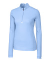 Cutter & Buck Traverse Recycled Stretch Womens Quarter Zip Atlas Light Blue Mannequin Thumbnail Image