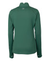 View image 22: Cutter & Buck Traverse Recycled Smooth Stretch Womens Quarter Zip Pullover Hunter Green Mannequin Back