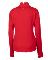 Cutter & Buck Traverse Recycled Stretch Womens Quarter Zip Red Mannequin Back Thumbnail Image