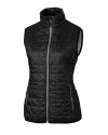 View image 10: Cutter & Buck Rainier Recycled Insulated Puffer Womens Full Zip Vest Black Mannequin