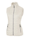 Cutter & Buck Rainier Recycled Insulated Puffer Womens Full Zip Vest Coconut Mannequin Thumbnail Image