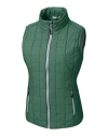 Cutter & Buck Rainier Recycled Insulated Puffer Womens Full Zip Vest Hunter Melange Mannequin Thumbnail Image