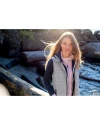 Cutter & Buck Rainier Recycled Insulated Puffer Womens Full Zip Vest Polished Medium Gray Lifestyle 3 Thumbnail Image