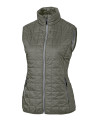View image 49: Cutter & Buck Rainier Recycled Insulated Puffer Womens Full Zip Vest Poplar Melange Mannequin