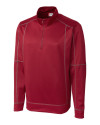 Clique Helsa Performance Knit Mens Half Zip Darkest Red Mannequin Thumbnail Image