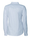 Cutter & Buck Easy Care Stretch Oxford Stripe Womens Long Sleeve Button Down Shirt Light Blue Mannequin Back Thumbnail Image