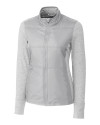 Cutter & Buck Stealth Recycled Hybrid Quilted Womens Windbreaker Jacket Polished Medium Gray Mannequin Thumbnail Image