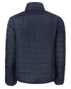 View image 27: Cutter & Buck Rainier Recycled Insulated Puffer Mens Full Zip Jacket Dark Navy/Silver Mannequin Back