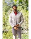 Cutter & Buck Rainier Recycled Insulated Puffer Mens Full Zip Vest Polished Medium Gray Lifestyle 1 Thumbnail Image