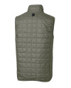 Cutter & Buck Rainier Recycled Insulated Puffer Mens Full Zip Vest Poplar Melange Mannequin Back Thumbnail Image