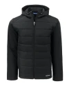 Cutter & Buck Evoke Epic Versatility Recycled Hybrid Softshell Mens Full Zip Hooded Jacket Black Mannequin Thumbnail Image