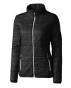 Cutter & Buck Rainier Recycled Insulated Puffer Womens Full Zip Jacket Black Mannequin Thumbnail Image
