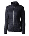 Cutter & Buck Rainier Recycled Insulated Puffer Womens Full Zip Jacket Dark Navy/Silver Mannequin Thumbnail Image