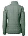 Cutter & Buck Rainier Recycled Insulated Puffer Womens Full Zip Jacket Hunter Melange Mannequin Back Thumbnail Image
