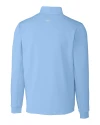 Cutter & Buck Traverse Recycled Stretch Mens Quarter Zip Atlas Light Blue Mannequin Back Thumbnail Image
