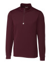 Cutter & Buck Traverse Recycled Stretch Mens Quarter Zip Bordeaux Mannequin Thumbnail Image