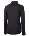 Cutter & Buck Adapt Recycled Soft Knit Stretch Womens Half Zip Pullover Black/Atlas Mannequin Back Thumbnail Image