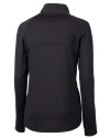 View image 25: Cutter & Buck Adapt Recycled Soft Knit Stretch Womens Half Zip Pullover Black/Gelato Mannequin Back