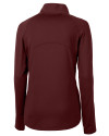 Cutter & Buck Adapt Recycled Soft Knit Stretch Womens Half Zip Pullover Bordeaux Mannequin Back Thumbnail Image