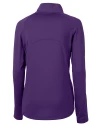View image 67: Cutter & Buck Adapt Recycled Soft Knit Stretch Womens Half Zip Pullover College Purple Mannequin Back