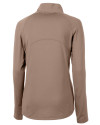 Cutter & Buck Adapt Recycled Soft Knit Stretch Womens Half Zip Pullover Mushroom Mannequin Back Thumbnail Image