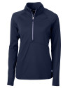 Cutter & Buck Adapt Recycled Soft Knit Stretch Womens Half Zip Pullover Navy Blue Mannequin Thumbnail Image