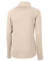 Cutter & Buck Adapt Recycled Soft Knit Stretch Womens Half Zip Pullover Wheat Mannequin Back Thumbnail Image