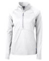 View image 119: Cutter & Buck Adapt Recycled Soft Knit Stretch Womens Half Zip Pullover White Mannequin