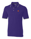 Clemson Tigers Cutter & Buck Advantage Tipped Polo College Purple Mannequin Thumbnail Image