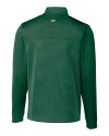 Notre Dame Fighting Irish Cutter & Buck Traverse Stretch Eco Stripe Quarter Zip Mens Pullover Hunter Green Mannequin Back Thumbnail Image