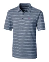 Arizona Wildcats Cutter & Buck Forge Epic Confidence Recycled Heathered Stripe Stretch Mens Polo Indigo Mannequin Thumbnail Image