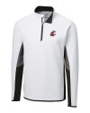 Washington State Cougars Cutter & Buck Traverse Colorblock Stretch Quarter Zip Mens Pullover White Mannequin Thumbnail Image