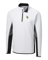 Baylor Bears Cutter & Buck Traverse Colorblock Stretch Quarter Zip Mens Pullover White Mannequin Thumbnail Image