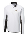 Missouri Tigers Cutter & Buck Traverse Colorblock Stretch Quarter Zip Mens Pullover White Mannequin Thumbnail Image