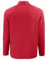 Tampa Bay Buccaneers Cutter & Buck Prospect Recycled Featherlight Stretch Mens Quarter Zip Red Mannequin Back Thumbnail Image