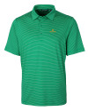Notre Dame Fighting Irish Cutter & Buck Forge Pencil Stripe Stretch Mens Polo Kelly Green Mannequin Thumbnail Image