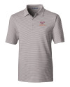 Virginia Tech Hokies Cutter & Buck Forge Pencil Stripe Stretch Mens Polo Polished Medium Gray Mannequin Thumbnail Image