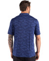 Los Angeles Chargers Cutter & Buck Coastline Recycled Double Peached Camo Print Mens Polo Tour Blue Back Thumbnail Image