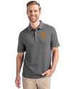 Tennessee Volunteers Cutter & Buck Advantage Eco Tri-Blend Pique Mens Polo Elemental Grey Front Thumbnail Image