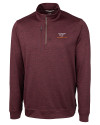 Virginia Tech Hokies Cutter & Buck Stealth Heathered Quarter Zip Mens Pullover Bordeaux Mannequin Thumbnail Image
