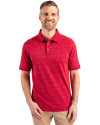 Cutter & Buck Advantage Tri-Blend Pique Mens Polo Dark Cardinal Red Front Thumbnail Image