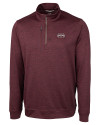 Mississippi State Bulldogs Cutter & Buck Stealth Heathered Quarter Zip Mens Pullover Bordeaux Mannequin Thumbnail Image