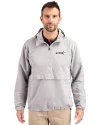 Houston Astros City Connect- Cutter & Buck Charter Epic Versatility Recycled Mens Half Zip Anorak Jacket Polished Medium Gray Front Thumbnail Image